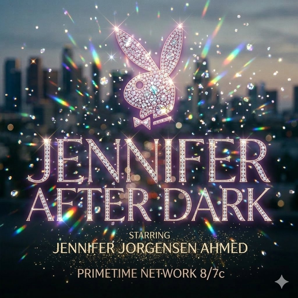 Jennifer After Dark sparkling diamond bunny poster